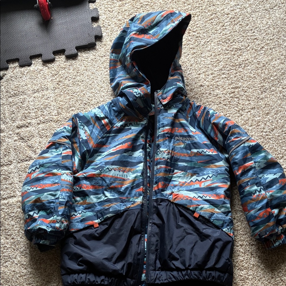 Patagonia Baby Snow Pile Kids' Multicolor Hooded Jacket